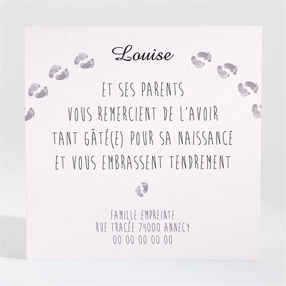 Remerciement naissance petits petons