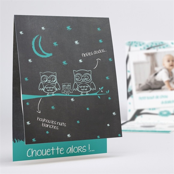 Faire-part naissance Chouette discussion... réf.N50152