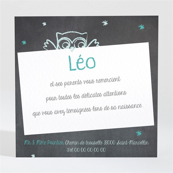 Remerciement naissance Chouette discussion... réf.N300413