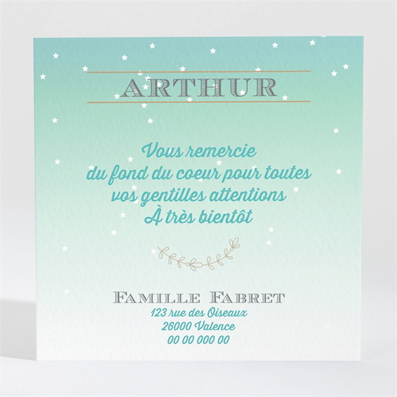 Remerciement naissance La Cabane réf.N300423