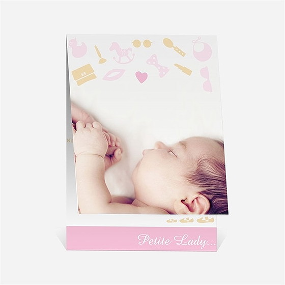 Faire-part naissance petite lady