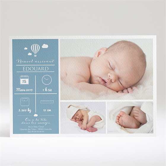 Faire-part naissance l'essentiel en pictogrammes