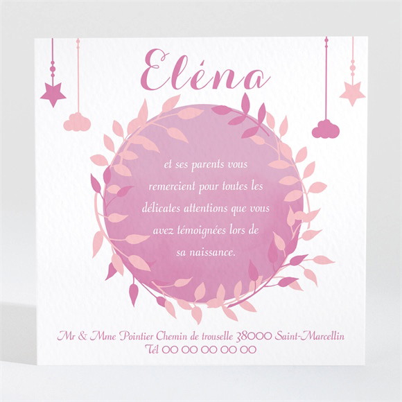 Remerciement naissance Il était une fois un bébé réf.N300430