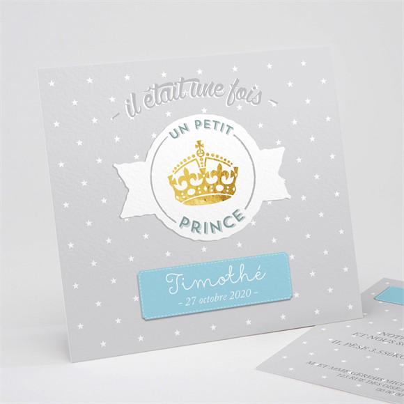 Faire-part naissance Son Altesse réf.N311111