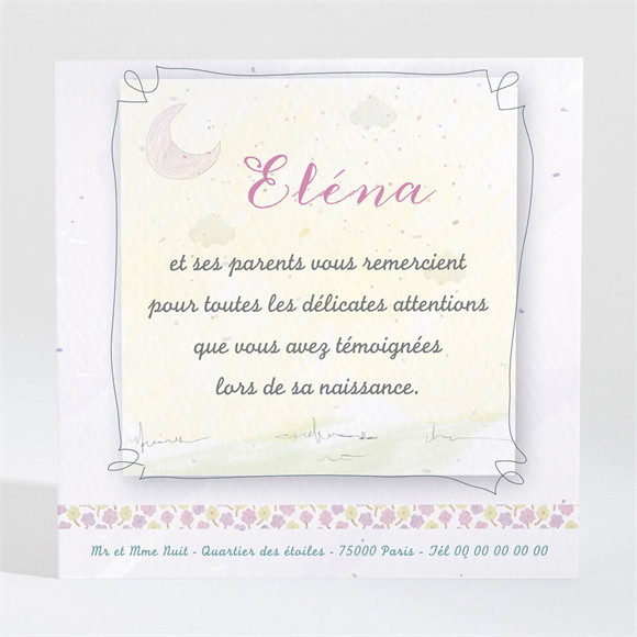 Remerciement naissance Son Histoire illustrée réf.N300435