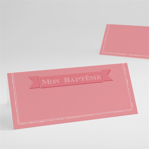 Marque-place baptême Tendance typographique réf.N440396