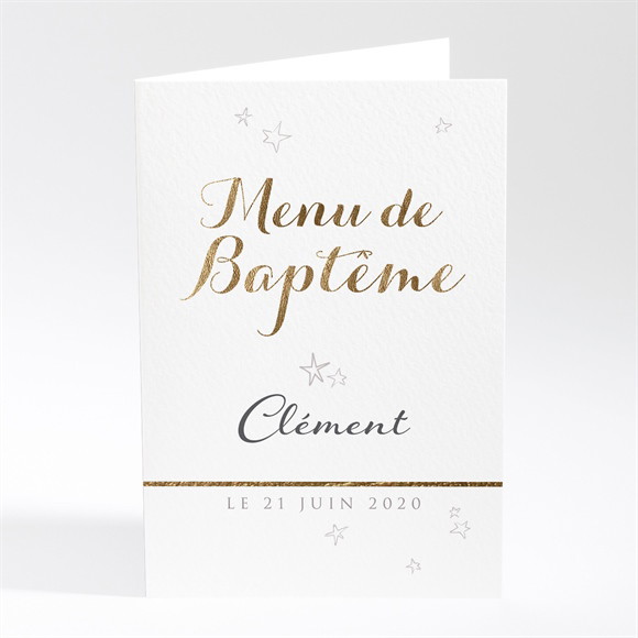 Menu baptême La tête dans les étoiles réf.N401457