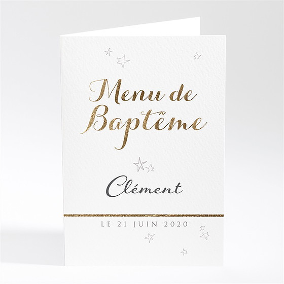 Menu baptême la tête dans les étoiles