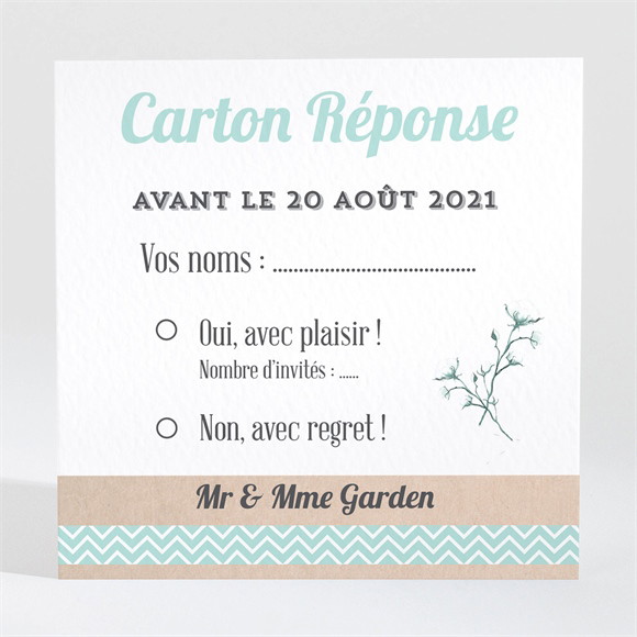 Carton réponse anniversaire de mariage On re-célèbre! réf.N300454