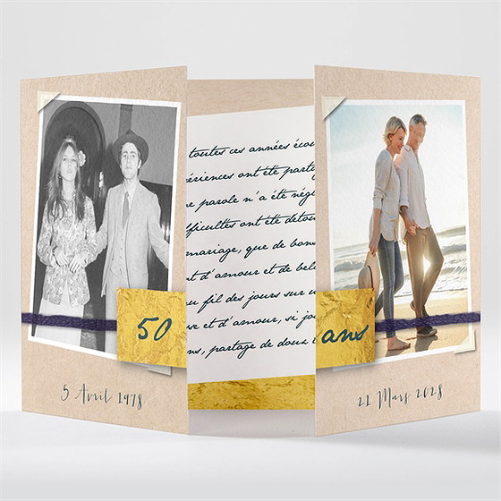 Invitation anniversaire de mariage notre bonheur