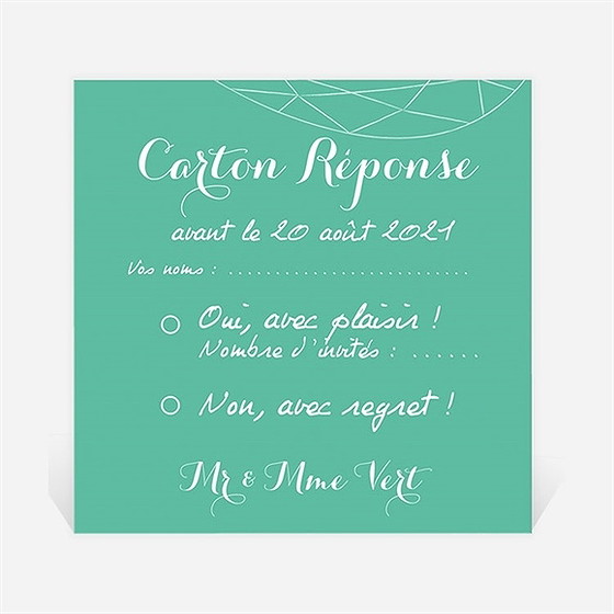 Carton réponse anniversaire de mariage carte à photos