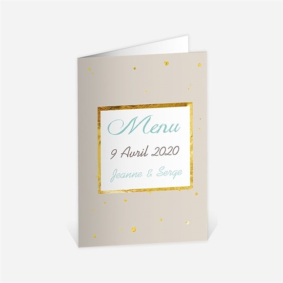 Menu anniversaire de mariage Invitation Photo originale réf.N401470