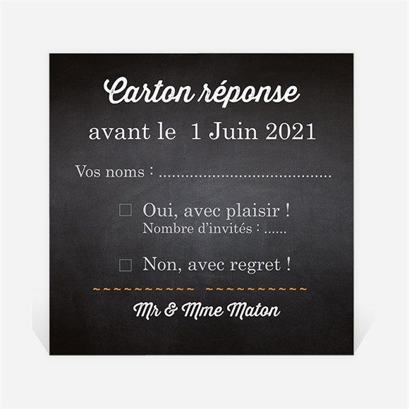 Carton réponse anniversaire de mariage Notre retrospective réf.N300462
