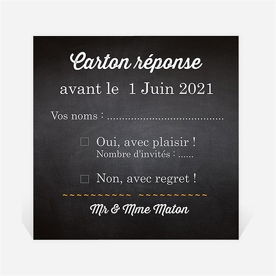 Carton réponse anniversaire de mariage notre retrospective
