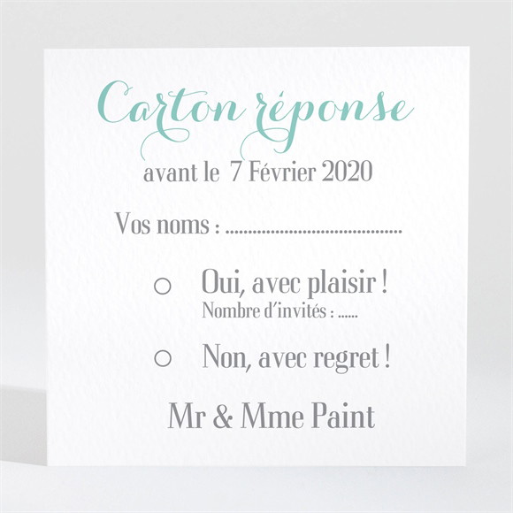 Carton réponse anniversaire de mariage Carte anniversaire photo réf.N300463