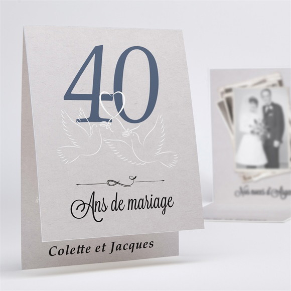 Invitation anniversaire de mariage La fête de nos années réf.N50158