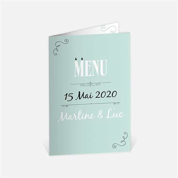 Menu anniversaire de mariage Création originale réf.N401478