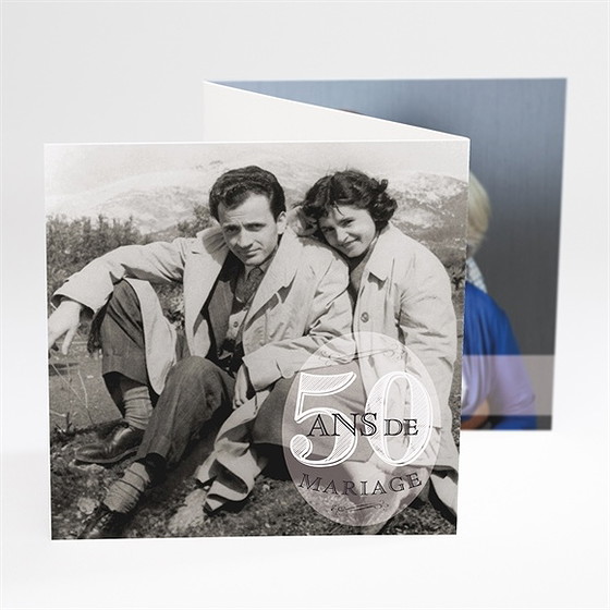 Invitation anniversaire de mariage notre roman photo accordéon