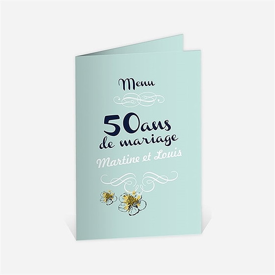 Menu anniversaire de mariage nos beaux souvenirs