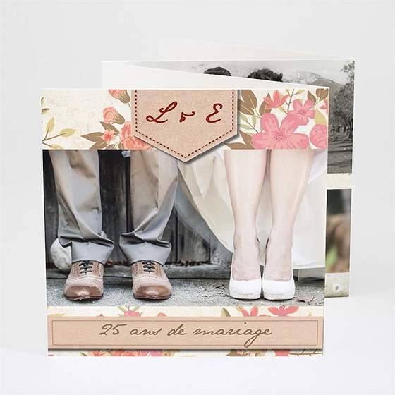 Invitation anniversaire de mariage carte invitation classique
