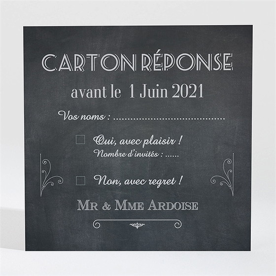 Carton réponse anniversaire de mariage tendance et original photo