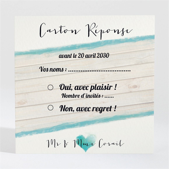 Invitation anniversaire de mariage Fraîcheur et romantisme réf.N311128