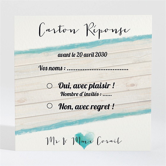 Invitation anniversaire de mariage fraîcheur et romantisme
