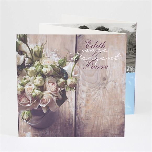 Invitation anniversaire de mariage Noces d'argent ensemble! réf.N83026