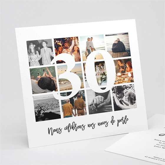 Invitation anniversaire de mariage invitation pêle-mêle