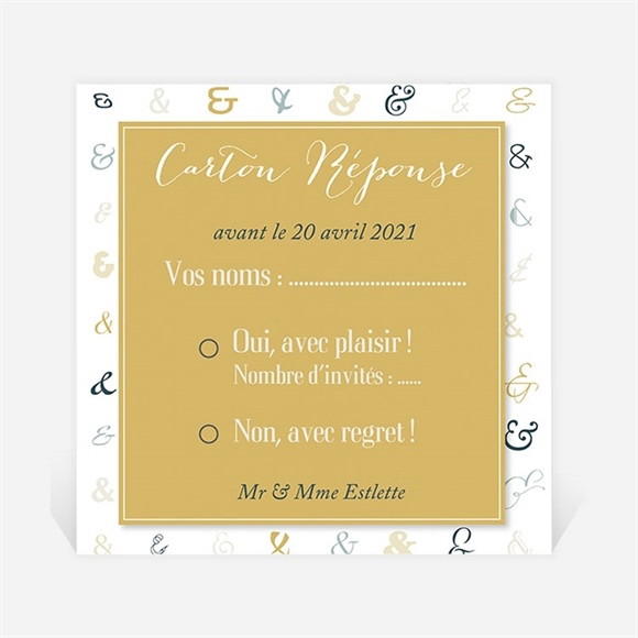 Carton réponse anniversaire de mariage Fêtons ça en musique ! réf.N300486