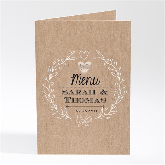 Menu anniversaire de mariage Kraft original réf.N401502
