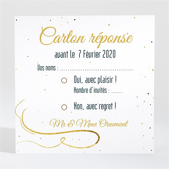 Carton réponse anniversaire de mariage carte invitation fun