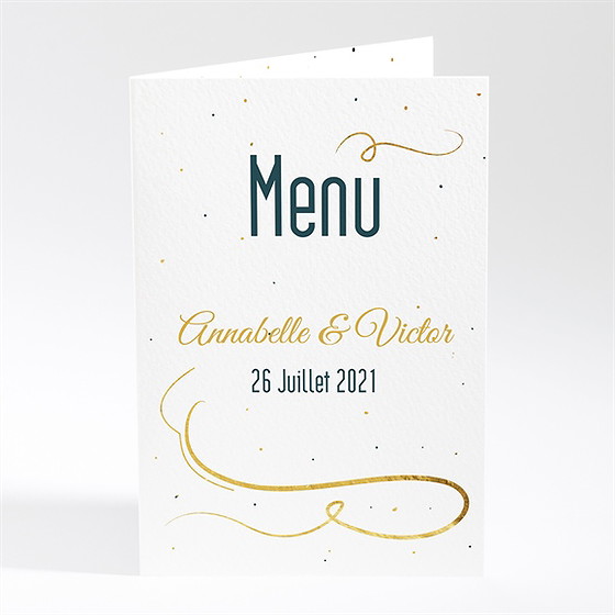 Menu anniversaire de mariage carte invitation fun