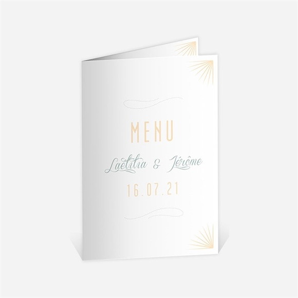 Menu anniversaire de mariage Carte Chic et tendance réf.N401508