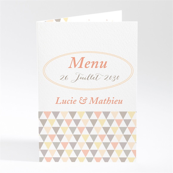Menu anniversaire de mariage Motifs geometriques photo réf.N401507