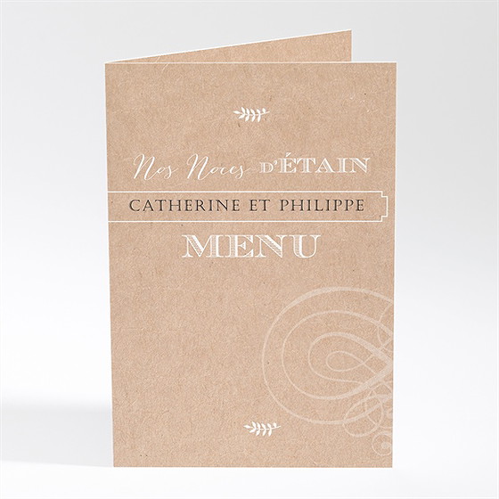 Menu anniversaire de mariage kraft à gratter!