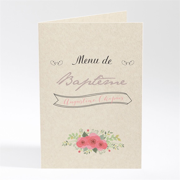 Menu baptême Kraft en couleurs réf.N401513