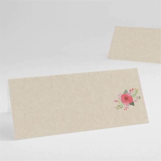 Marque-place baptême kraft en couleurs