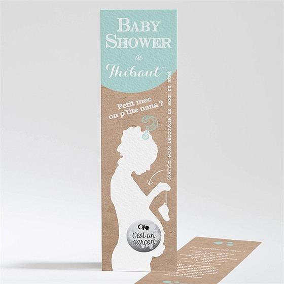Faire-part baby shower invitation à gratter