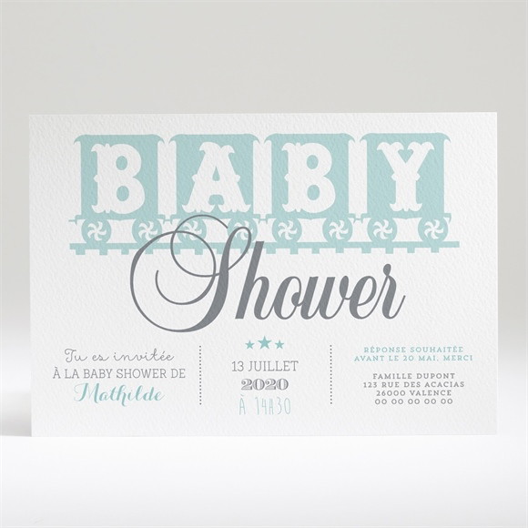 Faire-part baby shower Shower ensemble réf.N14028