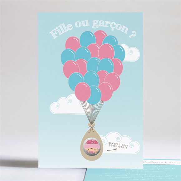 Faire-part baby shower Fille ou garçon? réf.N24192