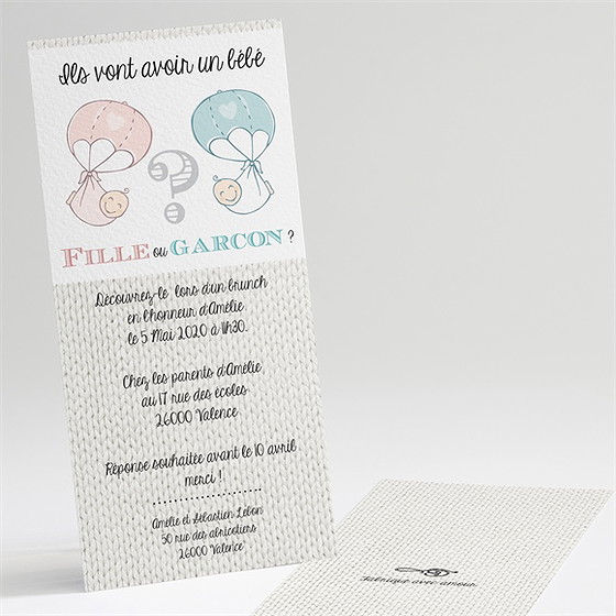 Faire-part baby shower notre petite fête