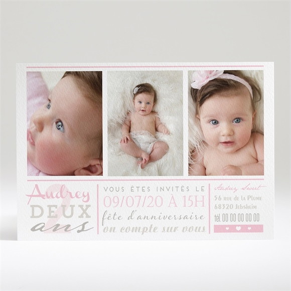 Invitation anniversaire Ma première fête réf.N14030