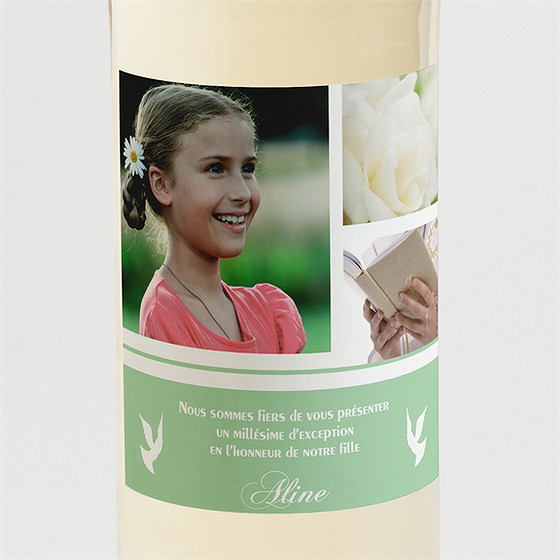 Etiquette de bouteille communion venez l'entourer!