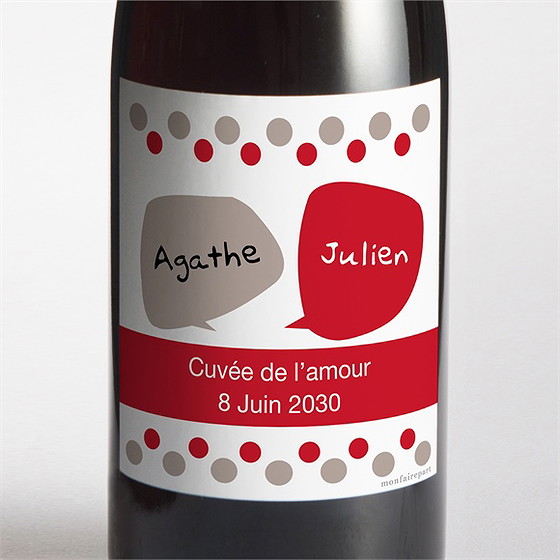 Etiquette de bouteille mariage humour original