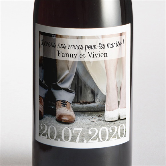 Etiquette de bouteille mariage réf. N300538 réf.N300538