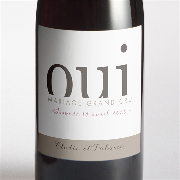 Etiquette de bouteille mariage réf. N300539 réf.N300539