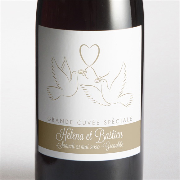 Etiquette de bouteille mariage réf. N300541 réf.N300541
