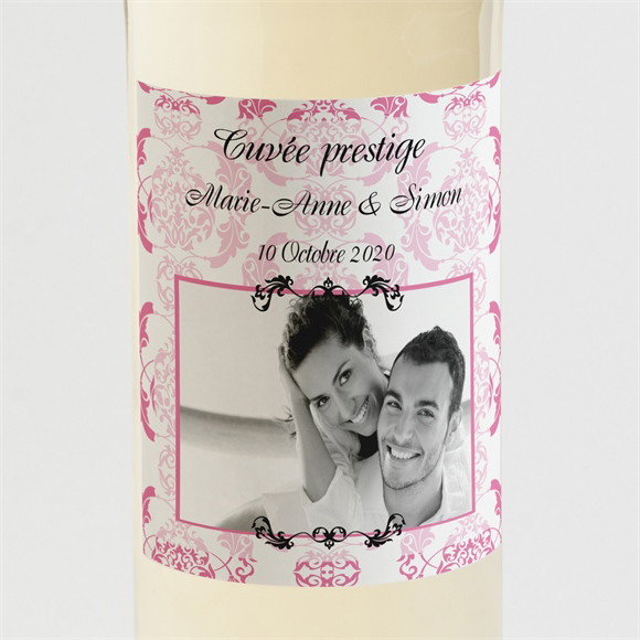 Etiquette de bouteille mariage Tenue de Gala réf.N300550