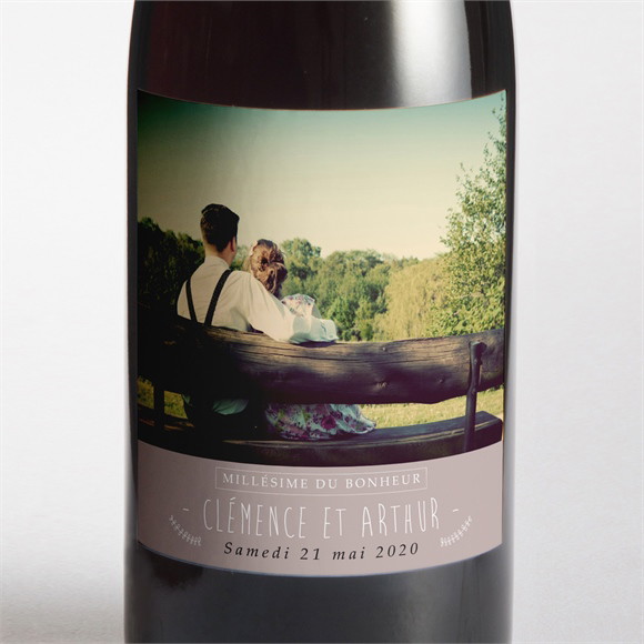 Etiquette de bouteille mariage réf. N300554 réf.N300554